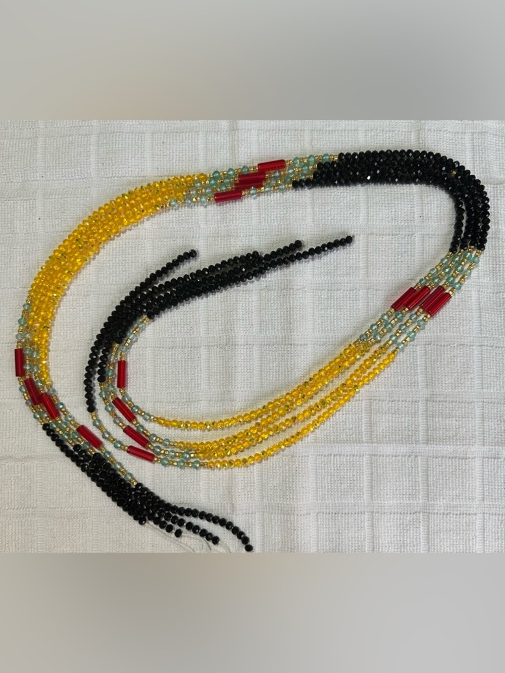 African Waist Beads. Handmade Authentic (Made In Africa) Length Approx. 45"- 50" - Picture 6 of 14